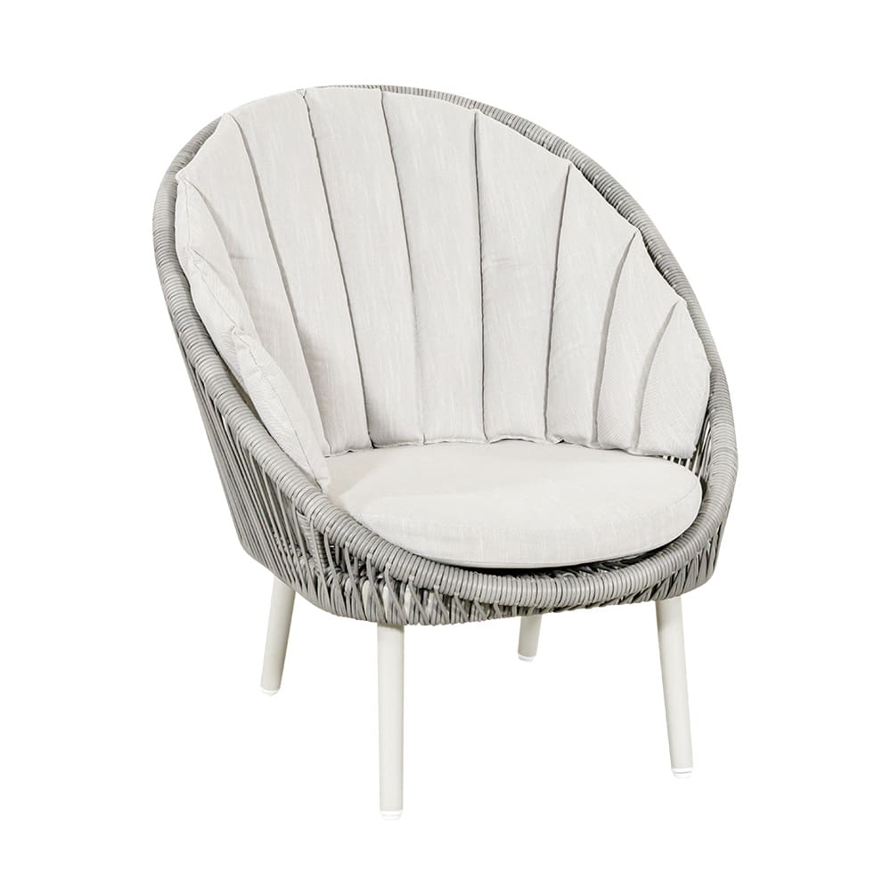 Rope Weave Garden Balcony Furniture 3 Piece Aluminum Lounge Set with Side Table by AJUNION