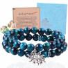 Buy cheap Handmade Elastic Round Turquoise Blue Tiger'S Eye Stone Beaded Stretch Bracelet from wholesalers