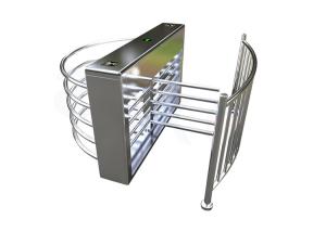 China Dual Bearing SS304 Acrylic Half Height Turnstile 450mm Arm Stainless Steel factory