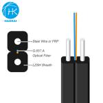 2core 6core FTTH Drop Cable Flat Fiber Optic Cable With Aramid Central Tube