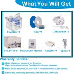 Automatic Dog Water Dispenser Stainless Steel Pet Fountain