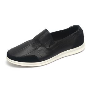 China Black Lace Up Anti Odor Breathable Mens Genuine Soft Leather factory