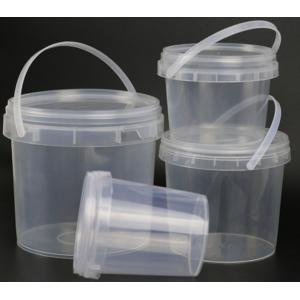 China Customized Logo Translucent Plastic Pail For Smooth Surface Packaging Solutions on sale