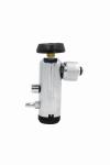 Aluminum Brass Portable Oxygen Regulator , Click Adjustable High Pressure