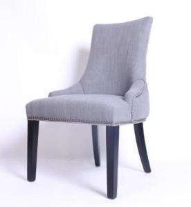 China Linen fabric upholstery arm chair/wooden dining chair/desk chair factory