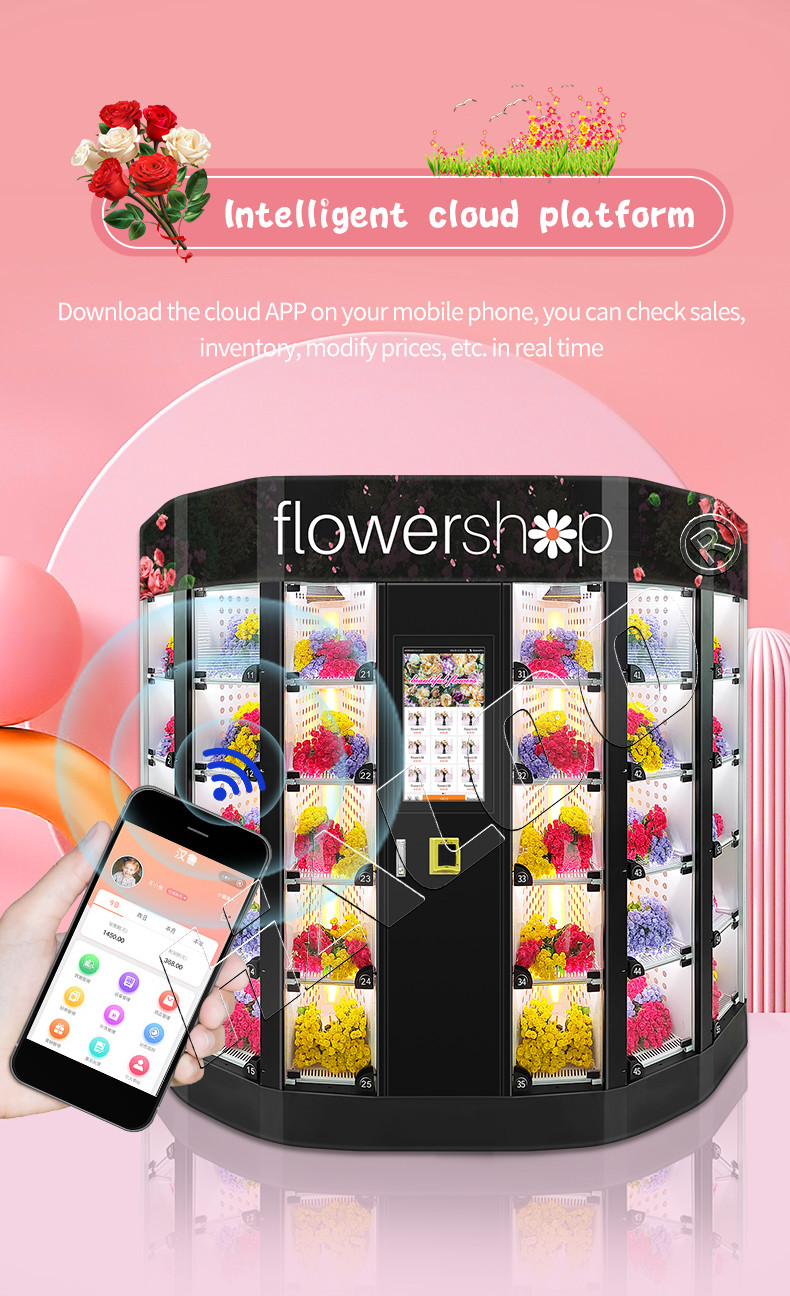OEM ODM 24 Hour Flower Vending Machine Cooling Locker Vending Machine For Flowers