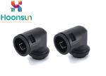 Black Nylon Liquid Tight Conduit 90 Degree Connector For Flexible Pipes