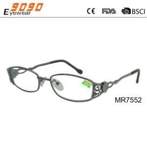 China Newest Style 2019 Fashionable reading glasses with stainless steel,metal parts on the temple factory