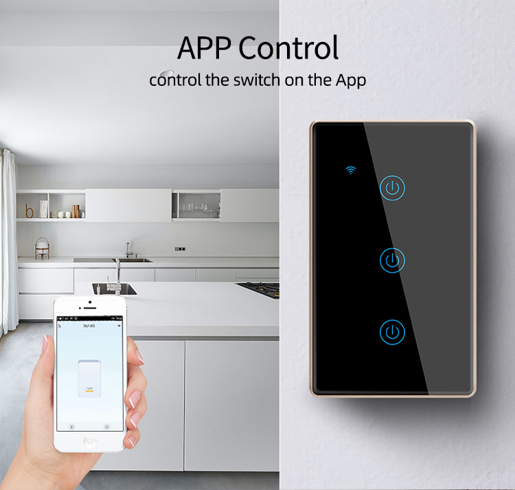 Glomarket 1 Gang Tuya Smart Switch Aluminium Bezel Security Smart Home