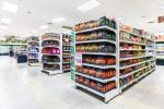 Supermarket Shelf Racks For Shop Displays , Super Market Racks Double Sided