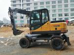 Xinyuan XY75W Used Excavator Equipment , 7T Used Wheeled Excavator