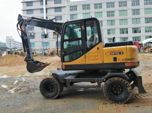 China Xinyuan XY75W Used Excavator Equipment , 7T Used Wheeled Excavator factory