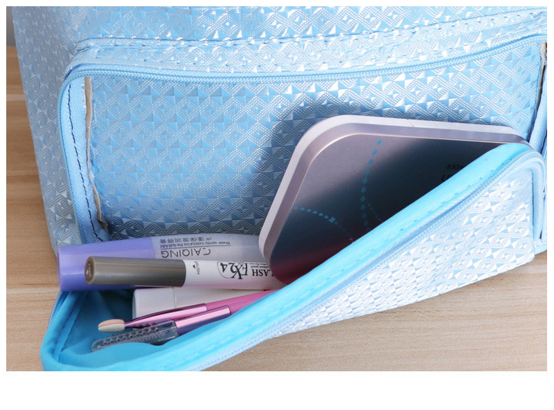 Women Handle Multi Functional Cylinder Bucket Makeup Bag