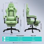 Ergonomic Gaming Chair with Footrest and Massage Maximum Weight Recommendation