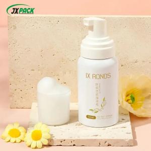 China Luxury Black Mousse Foaming Bottle 80ml 100ml PET Cosmetic Liquid Soap Dispenser With Foam Pump Bottle factory