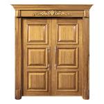 Anti UV Solid Wood Entrance Doors MDF Board Waterproof 210cm Height