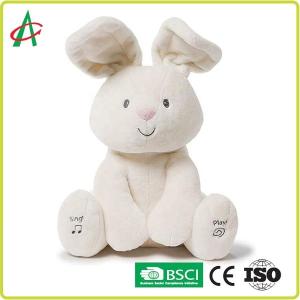 China Children Educational 30cm Musical Plush Toys Rabbit Stuffed Bunny factory