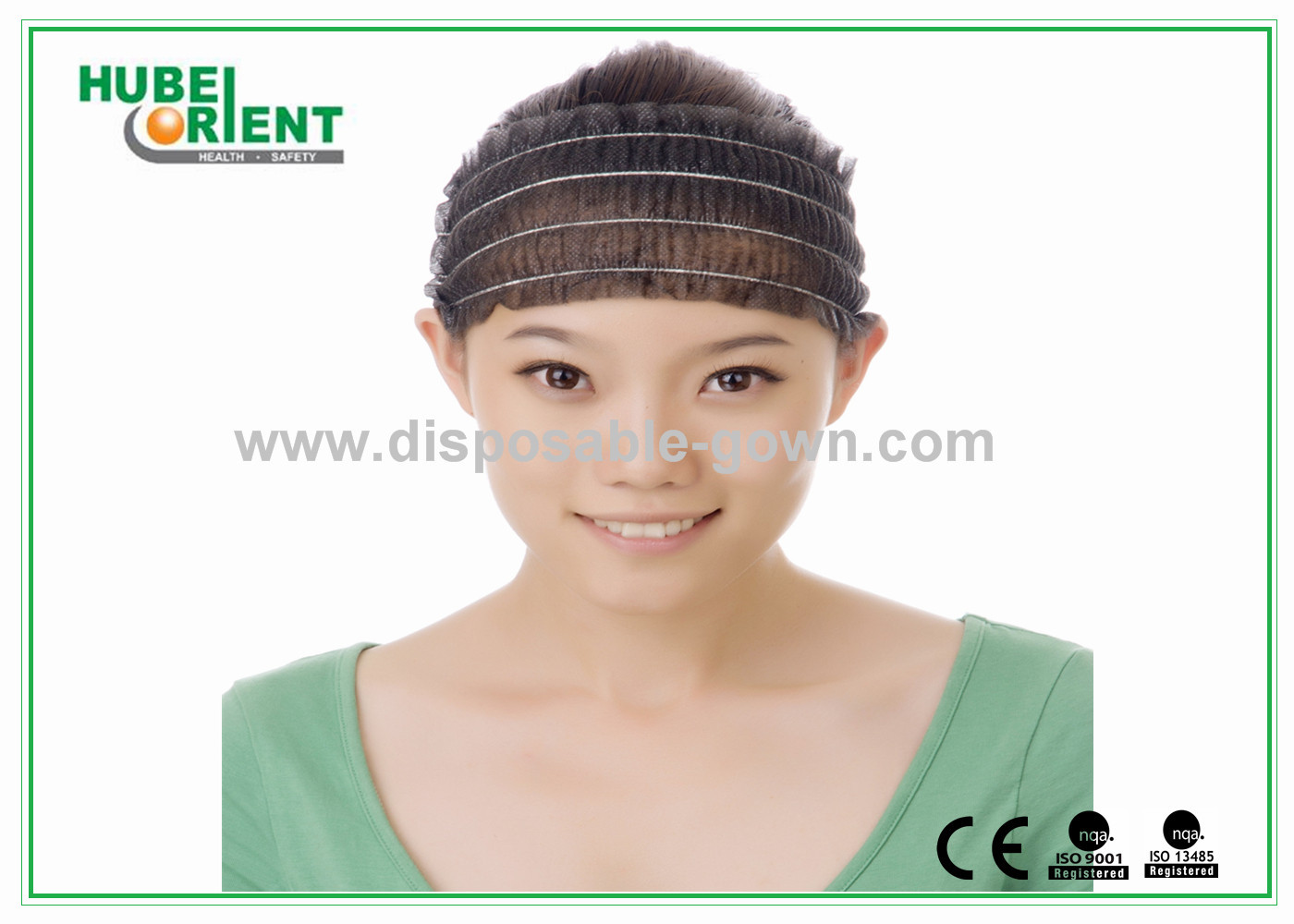 ISO9001 Disposable Stretchable Nonwoven Elastic Hair Wrap For Salon