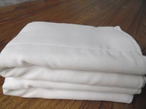 China 100% cotton white Muslin Weave Birdeye doule layer baby diper cloth factory