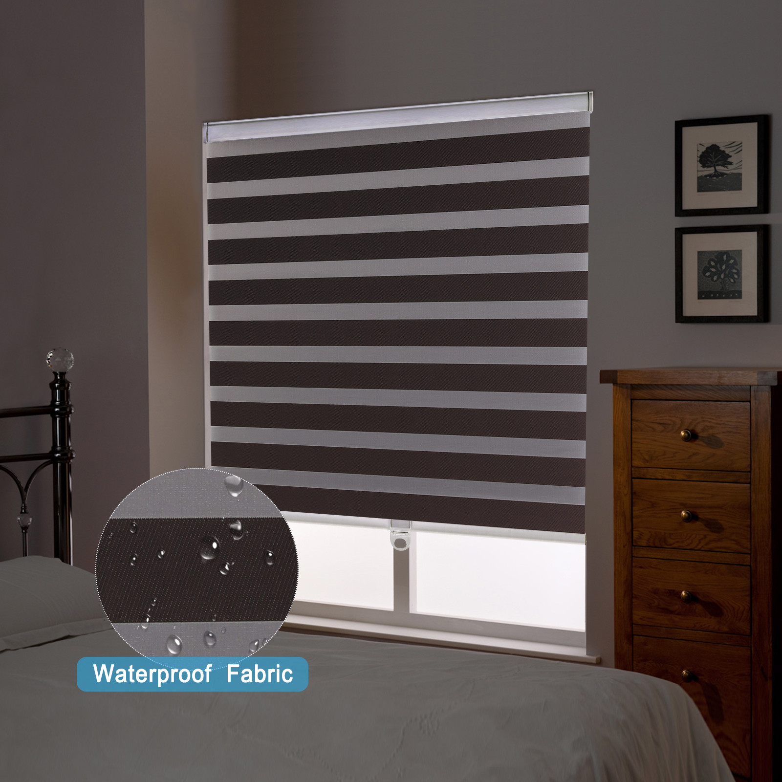 Wholesale 3M Width 100% Polyester Roller Day And Night Roller Blinds Fabrics For Window