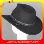 2050378 Sun Accessory customized winter 100% wool felt trendy fashion cowboy