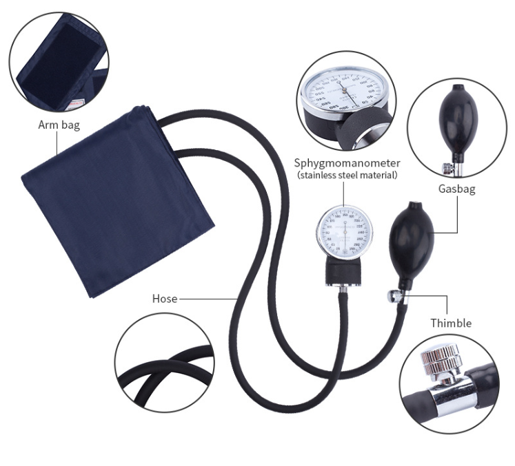 MS16 Manual blood pressure Sphygmomanometer with Stethoscope Home Arm Stethoscope Medical Sphygmomanometer