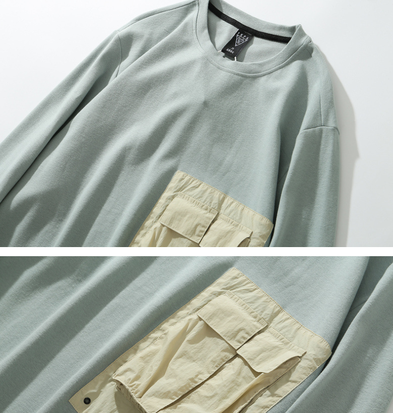 Wholesale Contrast Color Men Oversize Crewneck Custom boy sweatshirt