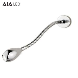 China IP40 small base headboard wall light 3W Indoor LED bed wall lamp reading wall light for hotel factory