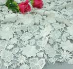 Chemical Lace Ivory Color Water Soluble Embroidery Fashion fabric for Garment