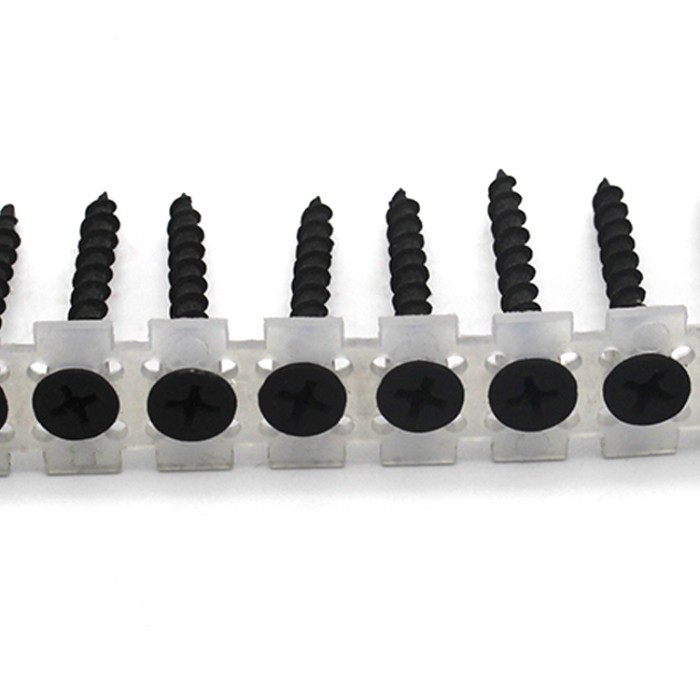Plastic Strip Collated Black Phosphated Drywall Screw Nail For Installation