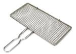 Square Crimped Fish BBQ Grill Wire Mesh Basket 25*40mm 30*45mm PTFE Coating