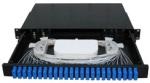 Black Fiber Termination Cabinet , Fiber Optic Splitter Box Easy Maintenance