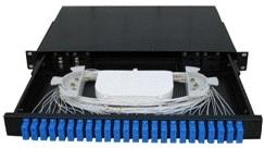 China Black Fiber Termination Cabinet , Fiber Optic Splitter Box Easy Maintenance factory