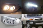 Toyota FJ Cruiser LED Daytime Running Lights & Clear LED DRL with Fog Lights