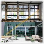 Aluminum Frame Rolling Door Customized Transparent Door With Tempered Glass