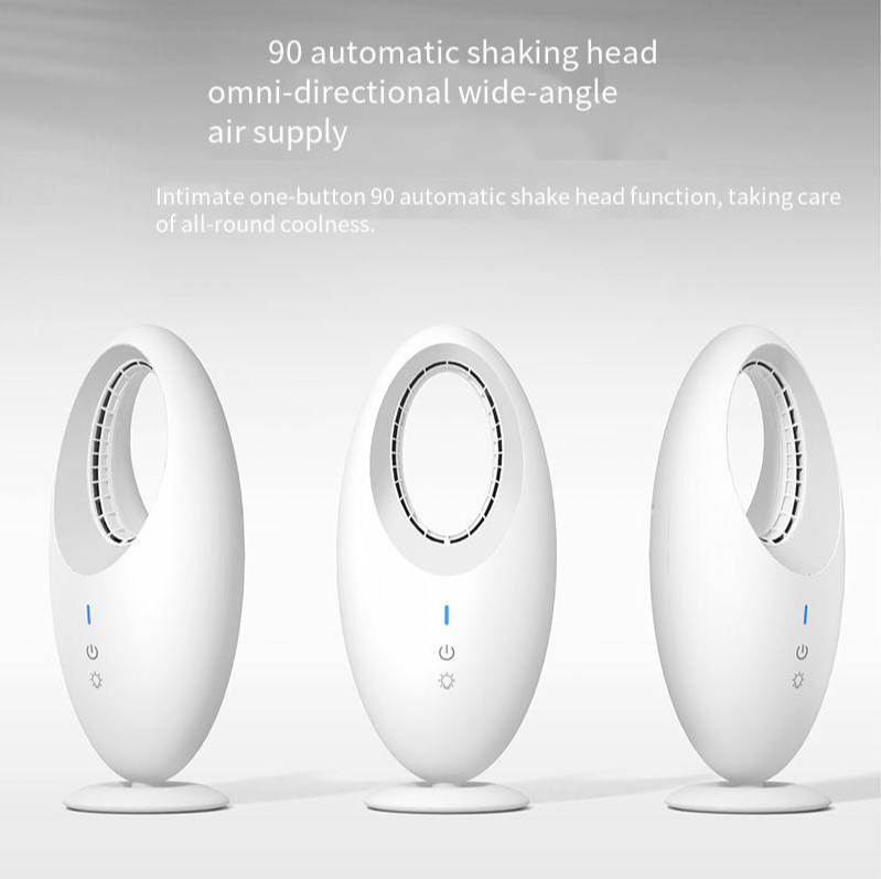 English Operating Language Mini USB Charging Desktop Night Light Fan with 4000mAh Battery