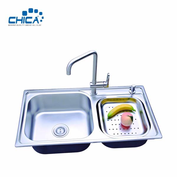 SUS304 Stainless Steel Kitchen Sink Press Kitchen Sink Double Bowl Kitchen Sink