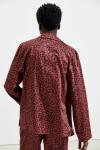 Collar Contrast Silk Satin Pajamas Mens Long Sleeve Polyester Pjs Sleepwear