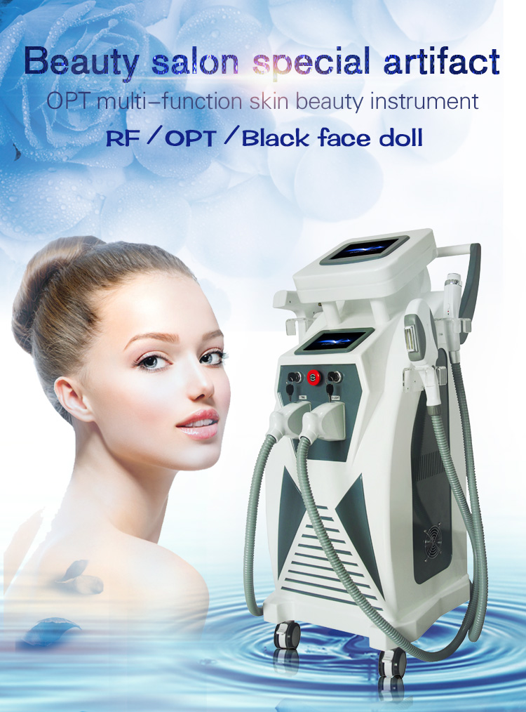Multifunction 3 In 1 OPT Beauty Machine Elight Ipl Hair Removal