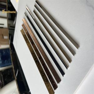 China 201 304 Decorative Stainless Steel Tile Trim Gold Embossed Finished factory