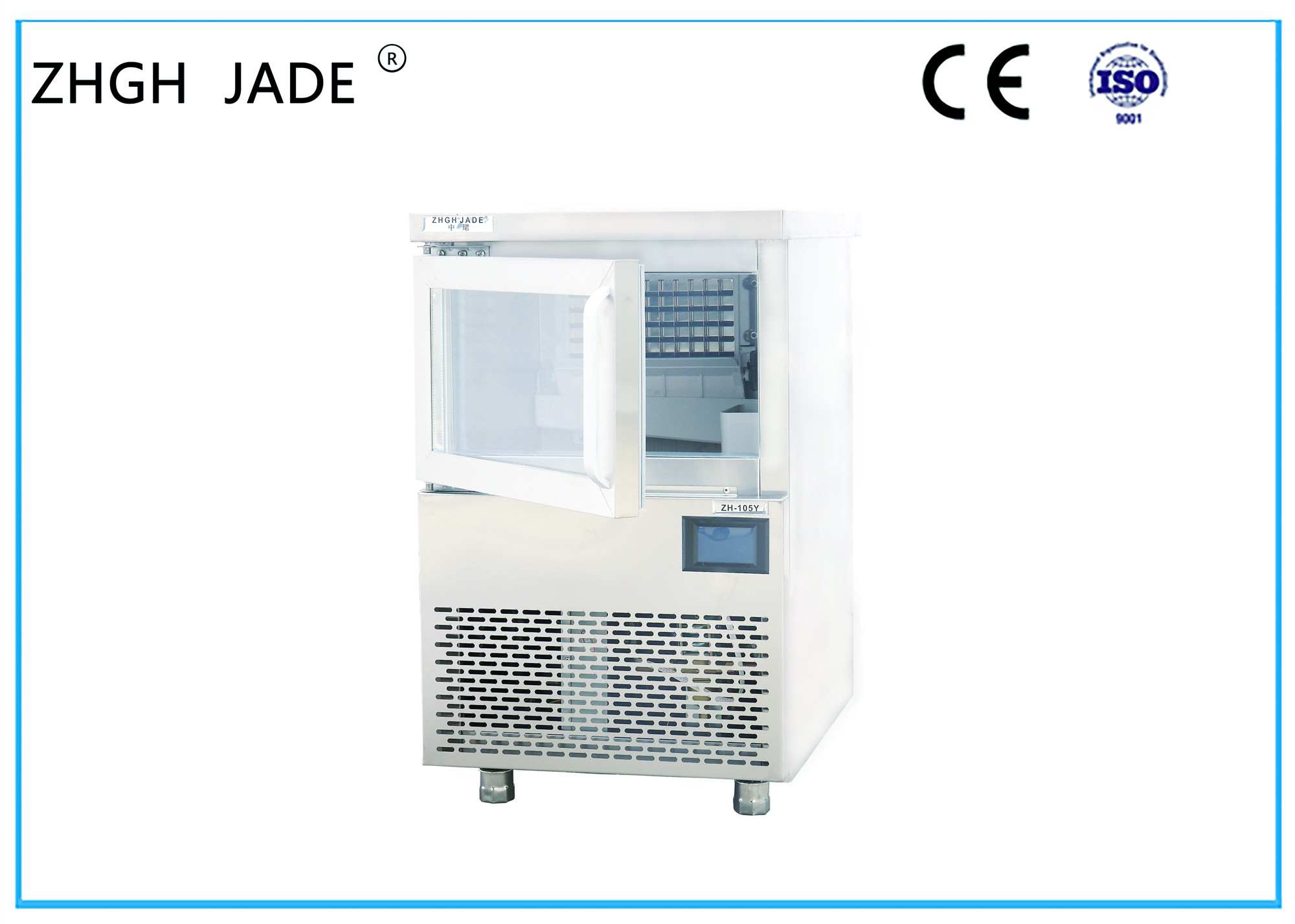 China 50kgs Daily Output Ice Cube Machine with LED Blue Light for Coffee Shop factory