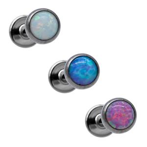 China Piercing Jewelry Internally Titanium Lip Studs Labret Nose Stud With Cubic Zircon factory