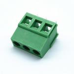 3 Poles 5.0mm Pitch Brass Cage PCB Screw Terminal Block 300V 10A