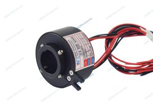China Hollow Bore Electrical 500rpm Power Slip Ring With Through Hole Electric Collector factory
