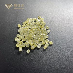 China 3mm 4mm Yellow HPHT Lab Grown Colored Diamonds For Fancy Melee Diamonds factory