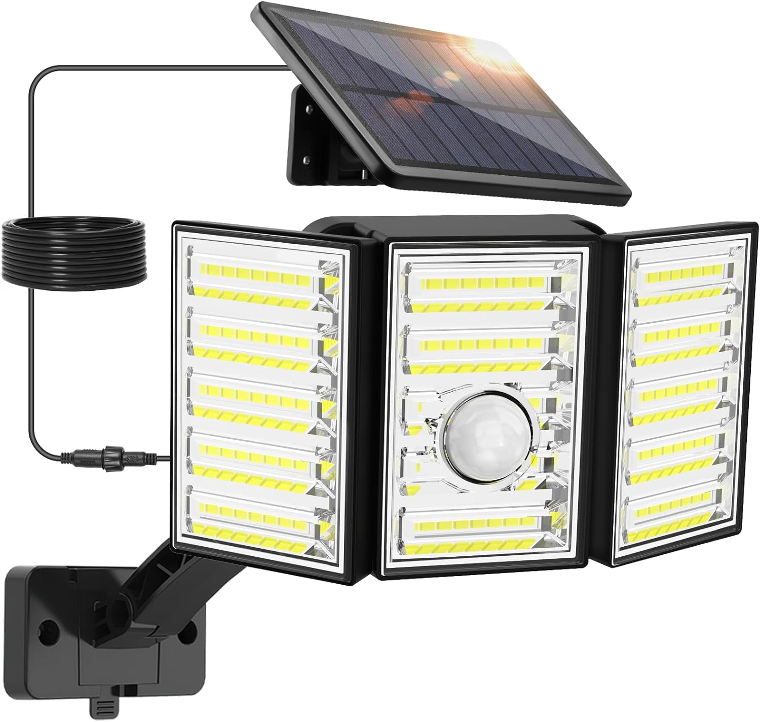 China Intelligent induction solar wall light 6W three-level dimming APP controls garage corridor courtyard lighting on sale