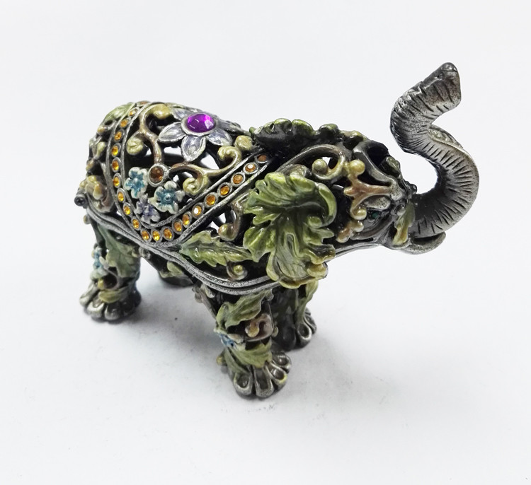 Funky elephant group set decorative indian metal jewellery boxes