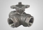 Cast Steel 3-way Ball Valve Stainless Steel L-port T-port Anti-static