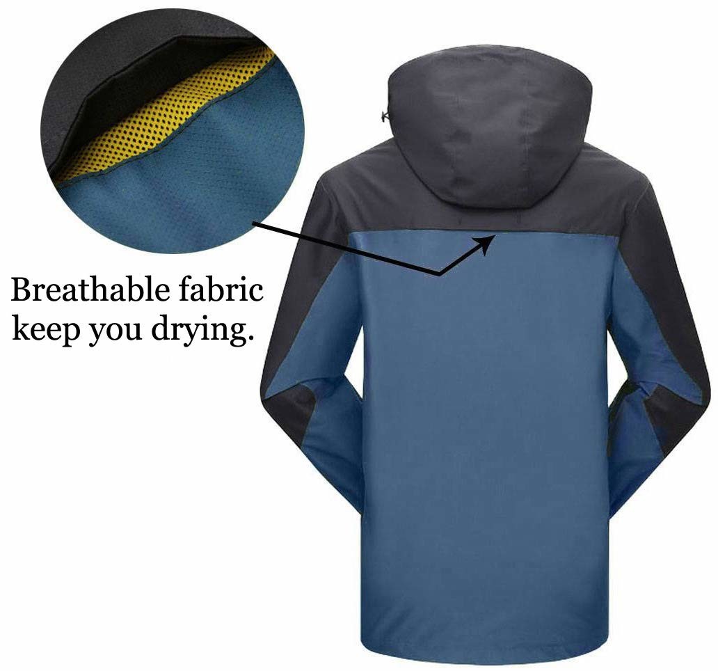 100% Polyester Womens Custom Outdoor Clothing , Breathable Rain Jacket Lightweight Windproof