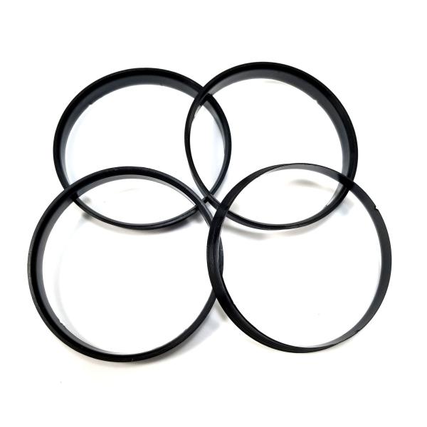 Black Wheel Centring Plastic Hub Rings 71.5 To 74.1 Millimeter For Jeep